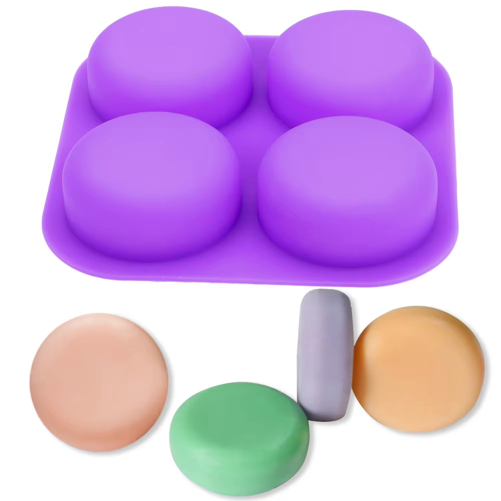 Soap Making Instructions - 1-2 Moldes de Silicona Redondos Reutilizables