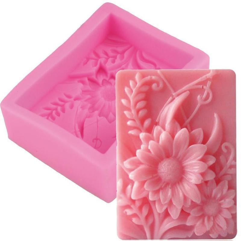 Molde de silicona 3D cuadrado  - Soap Making Kit For Beginners reseña y precio