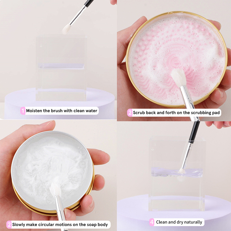 Limpiador de brochas de maquil - Soap Making Ins reseña y precio