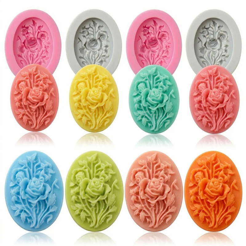 4 moldes de silicona con forma - Soap Making Instructions reseña y precio